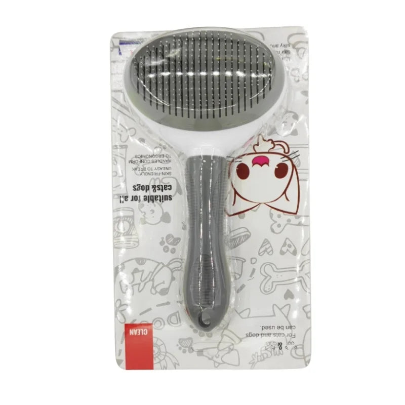 Brosse autonettoyante pour chien et chat