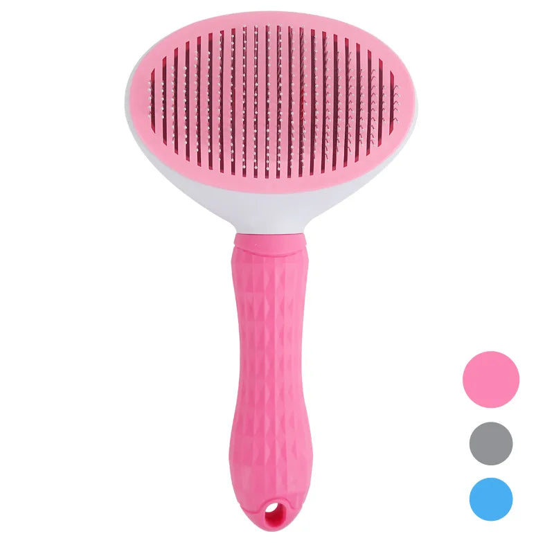 Brosse autonettoyante pour chien et chat